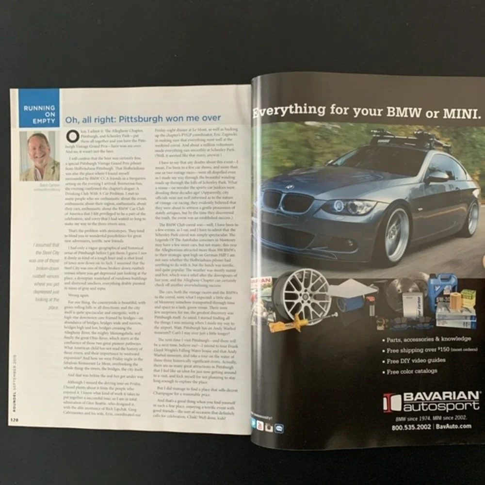 Roundel Magazine BMW Car Club of America Sept 2015 Vol 47(9) M4 Convertible X6 M